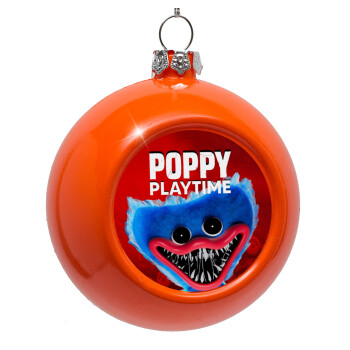 Poppy Playtime Huggy wuggy, Orange Christmas tree ornament bauble 8cm