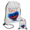 Poppy Playtime Huggy wuggy, Τσάντα πουγκί με μαύρα κορδόνια 45χ35cm (1 τεμάχιο)