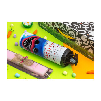 Poppy Playtime Huggy wuggy, Easter candle,Travel Tumbler 2 Lids, with metal straw & cleaning brush & aromatic flat candle (30cm) (PINK)