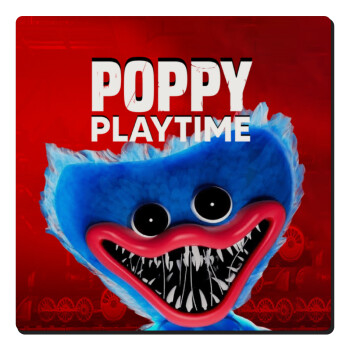 Poppy Playtime Huggy wuggy, Τετράγωνο μαγνητάκι ξύλινο 6x6cm