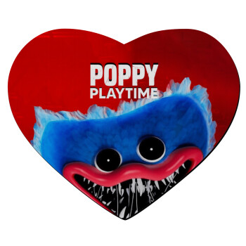 Poppy Playtime Huggy wuggy, Mousepad καρδιά 23x20cm