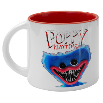 Poppy Playtime Huggy wuggy, Κούπα κεραμική 400ml Λευκή/Κόκκινη