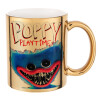 Poppy Playtime Huggy wuggy, Κούπα κεραμική, χρυσή καθρέπτης, 330ml