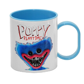 Poppy Playtime Huggy wuggy, Κούπα (πλαστική) (BPA-FREE) Polymer Μπλε για παιδιά, 330ml