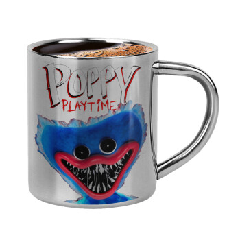 Poppy Playtime Huggy wuggy, Double-wall metal cup for espresso (220ml)