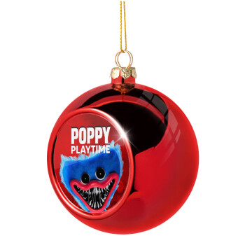 Poppy Playtime Huggy wuggy, Christmas tree ball Red 8cm