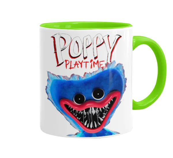 Poppy Playtime Huggy wuggy — Mug colored light green, ceramic, 330ml