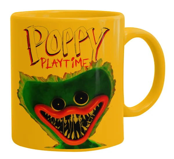 Poppy Playtime Huggy wuggy — Ceramic coffee mug yellow, 330ml