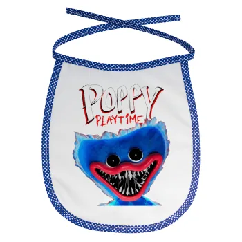 Poppy Playtime Huggy wuggy, Σαλιάρα μωρού αλέκιαστη με κορδόνι Μπλε