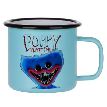 Poppy Playtime Huggy wuggy, Κούπα Μεταλλική εμαγιέ ΜΑΤ σιέλ 360ml