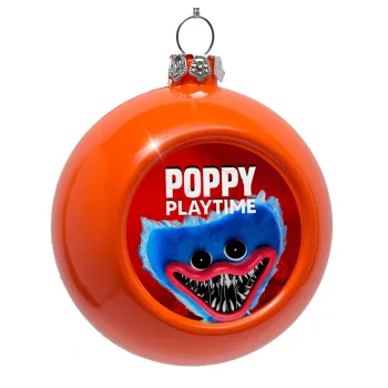 Poppy Playtime Huggy wuggy, Orange Christmas tree ornament bauble 8cm
