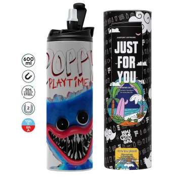 Poppy Playtime Huggy wuggy, Tumbler stainless steel GREY 600ml