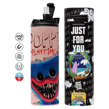 Poppy Playtime Huggy wuggy, Tumbler stainless steel PINK 600ml