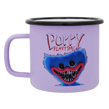 Poppy Playtime Huggy wuggy, Κούπα Μεταλλική εμαγιέ ΜΑΤ Light Pastel Purple 360ml