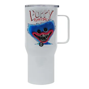 Poppy Playtime Huggy wuggy, Tumbler με καπάκι, διπλού τοιχώματος (θερμό) 750L
