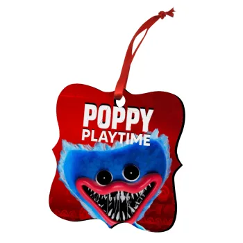Poppy Playtime Huggy wuggy, Στολίδι Χριστουγεννιάτικο στολίδι polygon ξύλινο 7.5cm