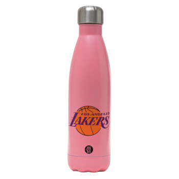 Lakers, Metal mug thermos Pink Mat (Stainless steel), double wall, 500ml