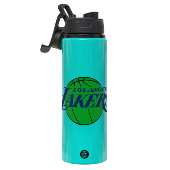 Lakers, Metallic water bottle with safety lid, 850ml aluminum