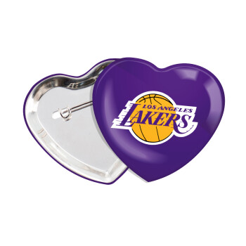 Lakers, Κονκάρδα παραμάνα καρδιά (57x52mm)