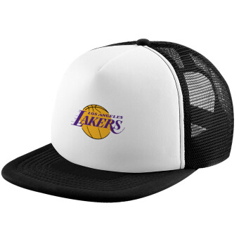 Lakers, Καπέλο παιδικό Soft Trucker με Δίχτυ Black/White 