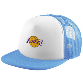 Lakers, Καπέλο Soft Trucker με Δίχτυ Γαλάζιο/Λευκό
