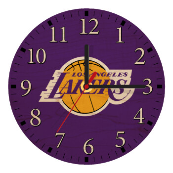 Lakers, Ρολόι τοίχου ξύλινο plywood (20cm)