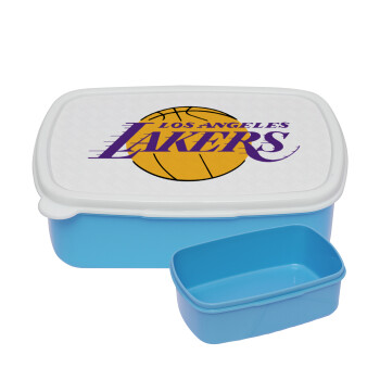 Lakers, ΜΠΛΕ παιδικό δοχείο φαγητού (lunchbox) πλαστικό (BPA-FREE) Lunch Βox M18 x Π13 x Υ6cm