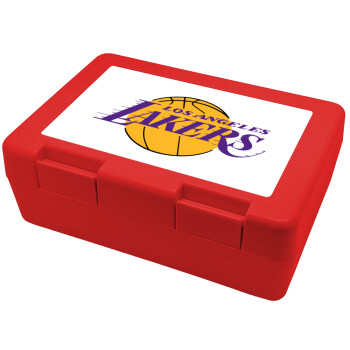 Lakers, Παιδικό δοχείο κολατσιού ΚΟΚΚΙΝΟ 185x128x65mm (BPA free πλαστικό)