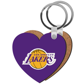 Lakers, Μπρελόκ Ξύλινο καρδιά MDF