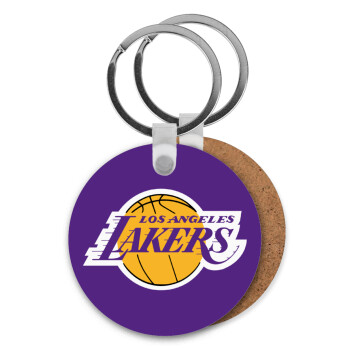 Lakers, Μπρελόκ Ξύλινο στρογγυλό MDF Φ5cm