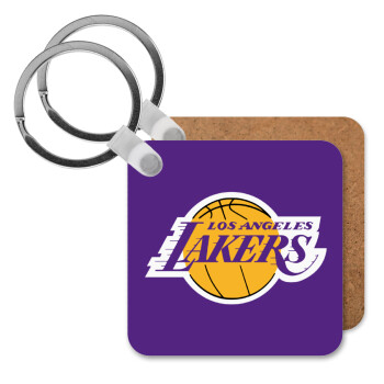 Lakers, Μπρελόκ Ξύλινο τετράγωνο MDF