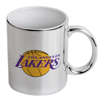 Lakers, Κούπα κεραμική, ασημένια καθρέπτης, 330ml