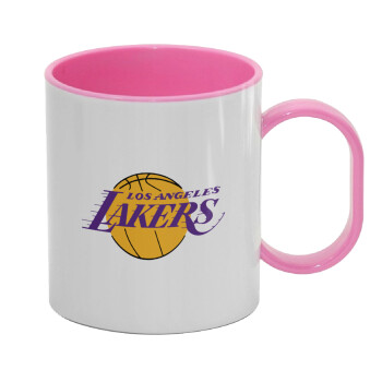 Lakers, Κούπα (πλαστική) (BPA-FREE) Polymer Ροζ για παιδιά, 330ml