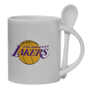 Lakers, Κούπα, κεραμική με κουταλάκι, 330ml (1 τεμάχιο)
