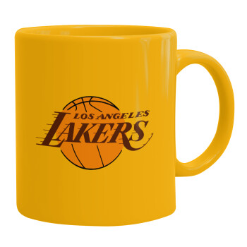 Lakers, Ceramic coffee mug yellow, 330ml (1pcs)