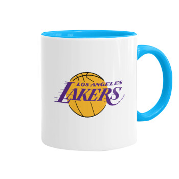 Lakers, Κούπα χρωματιστή γαλάζια, κεραμική, 330ml