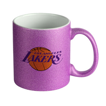 Lakers, Κούπα Μωβ Glitter που γυαλίζει, κεραμική, 330ml