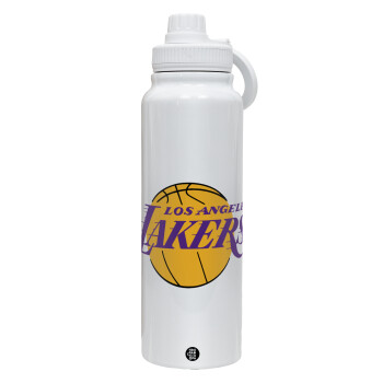 Lakers, 1L Stainless Steel Thermal Bottle with Phone Holder & Double Wall Insulation