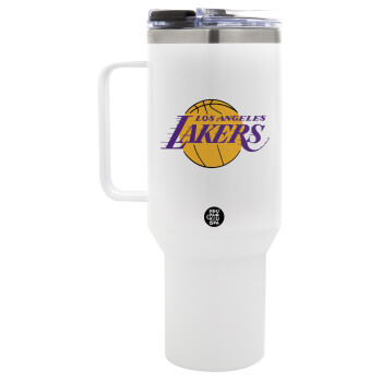 Lakers, Mega Tumbler με καπάκι, διπλού τοιχώματος (θερμό) 1,2L