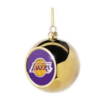 Lakers, Χριστουγεννιάτικη μπάλα δένδρου Χρυσή 8cm
