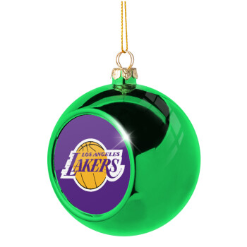 Lakers, Χριστουγεννιάτικη μπάλα δένδρου Πράσινη 8cm