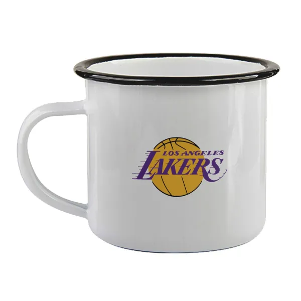 Lakers — Enamel mug with black rim, 360ml