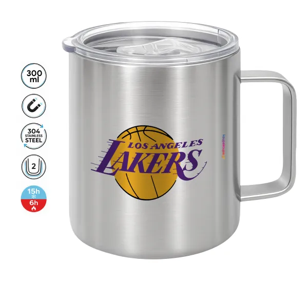 Lakers — Double-walled stainless steel mug 300ml with temperature-retaining lid