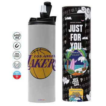 Lakers, Tumbler stainless steel GREY 600ml