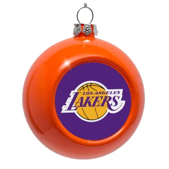 Lakers, Orange Christmas tree ornament bauble 8cm