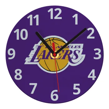 Lakers, Ρολόι τοίχου γυάλινο (20cm)