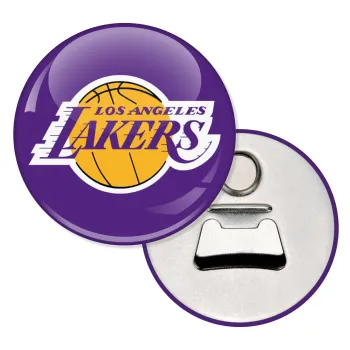 Lakers, Μαγνητάκι και ανοιχτήρι μπύρας στρογγυλό διάστασης 5,9cm