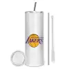 Tumbler ποτήρι θερμό από ανοξείδωτο ατσάλι 600ml, με μεταλλικό καλαμάκι & βούρτσα καθαρισμού