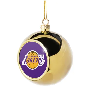Lakers, Golden Christmas tree ball ornament 8cm