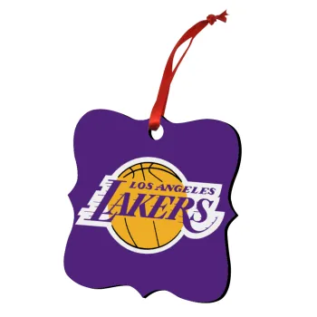 Lakers, Christmas ornament polygon wooden 7.5cm